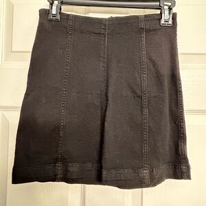 Free People Denim Black Mini Skirt